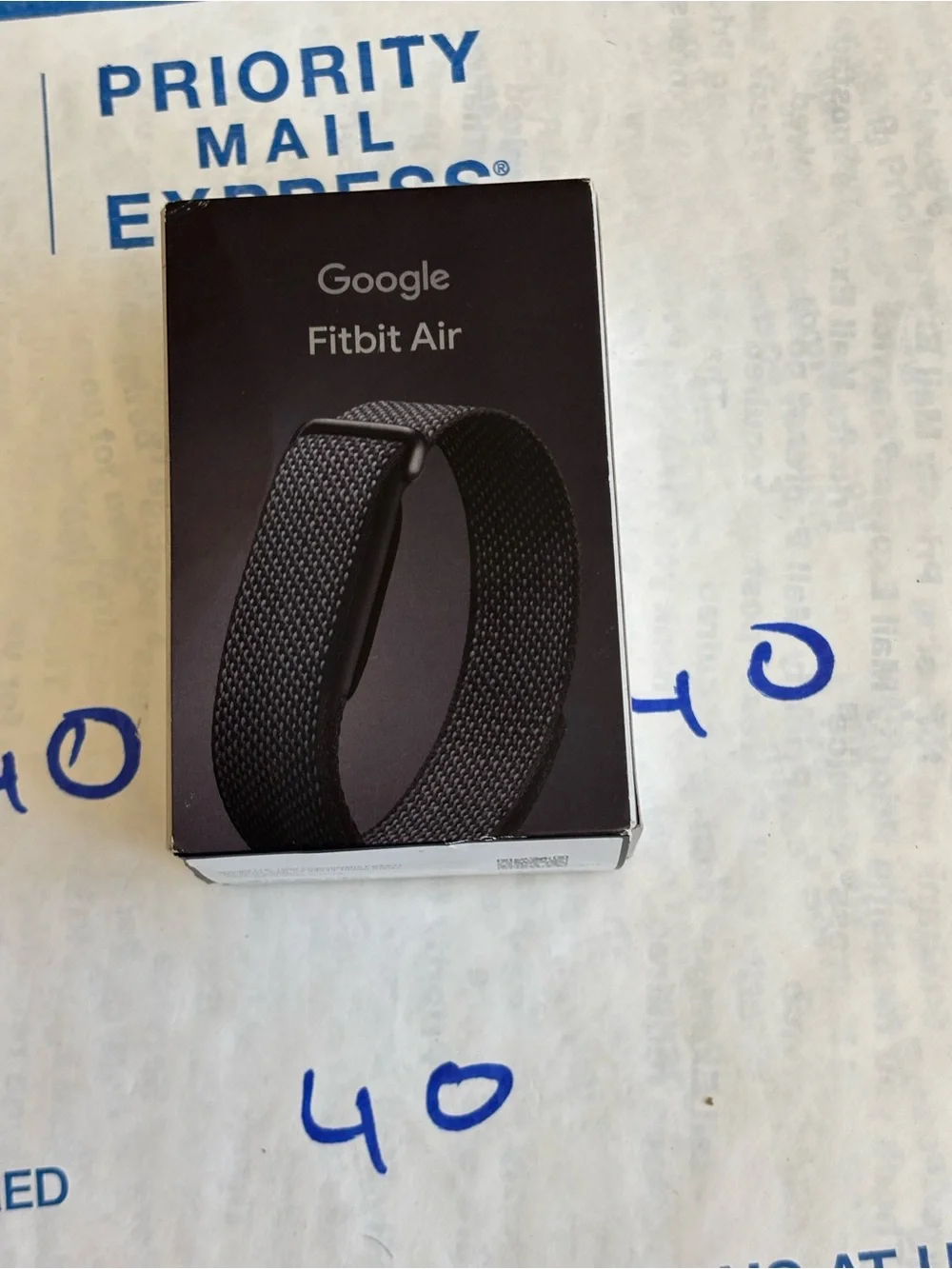 Google Fitbit Air Heart Rate Bluetooth Tracker Black Obsidian Loop